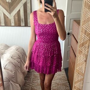 Saltwater Luxe Lana mini dress size small in the color berry